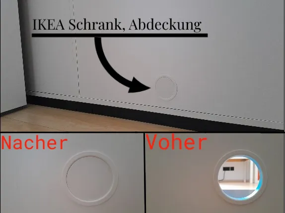 IKEA Schrank GALANT, Abdeckung für Kabelöffnung
