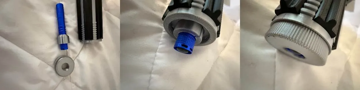 A close up of a blue object
AI-generated content may be incorrect.