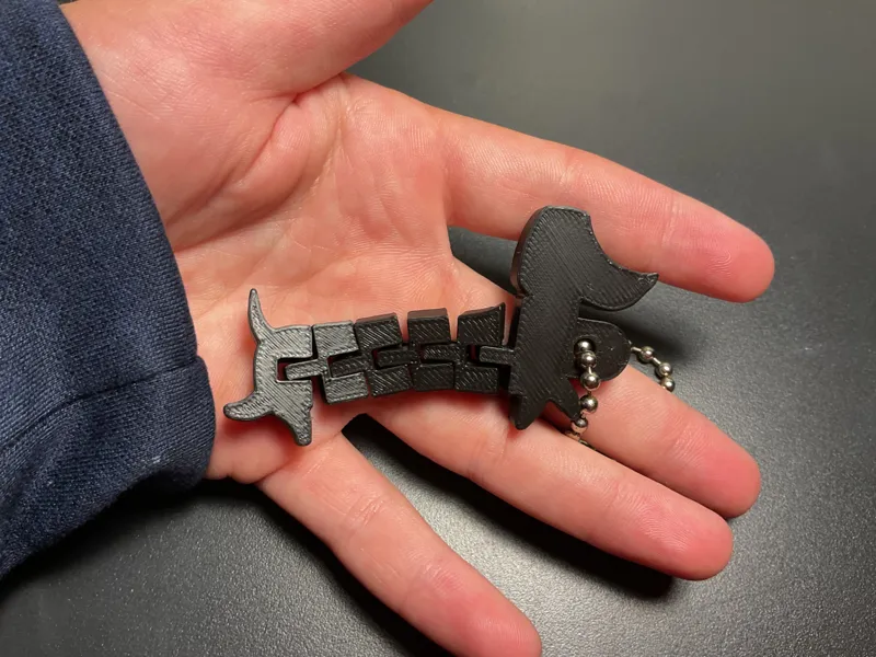 Articulated Dog keychain