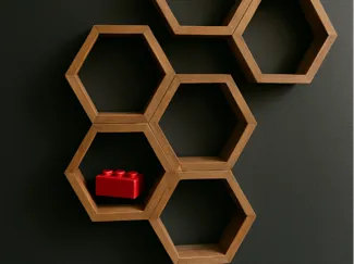 honeycomb wall shelf