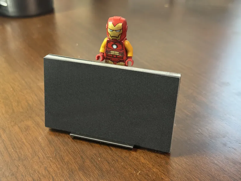 Business Card Holder with Brick Support