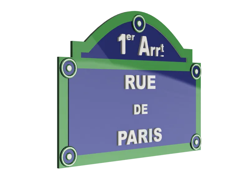 PLAQUE DE RUE DE PARIS