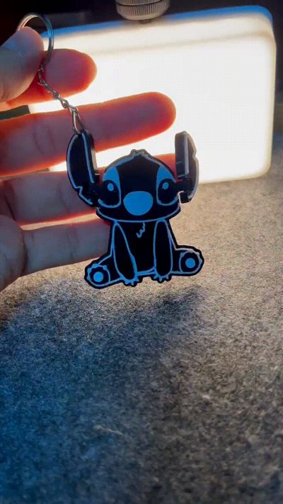 Stitch articulated keychain