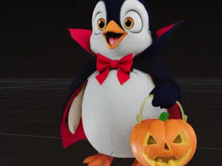 Piguim Vampiro Halloween
