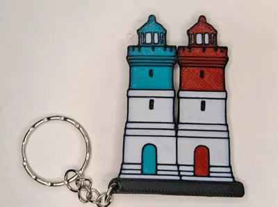 Seaport lighhouses keychain