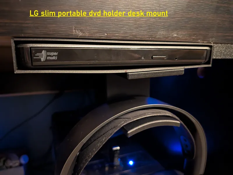 LG slim portable dvd holder under desk mount