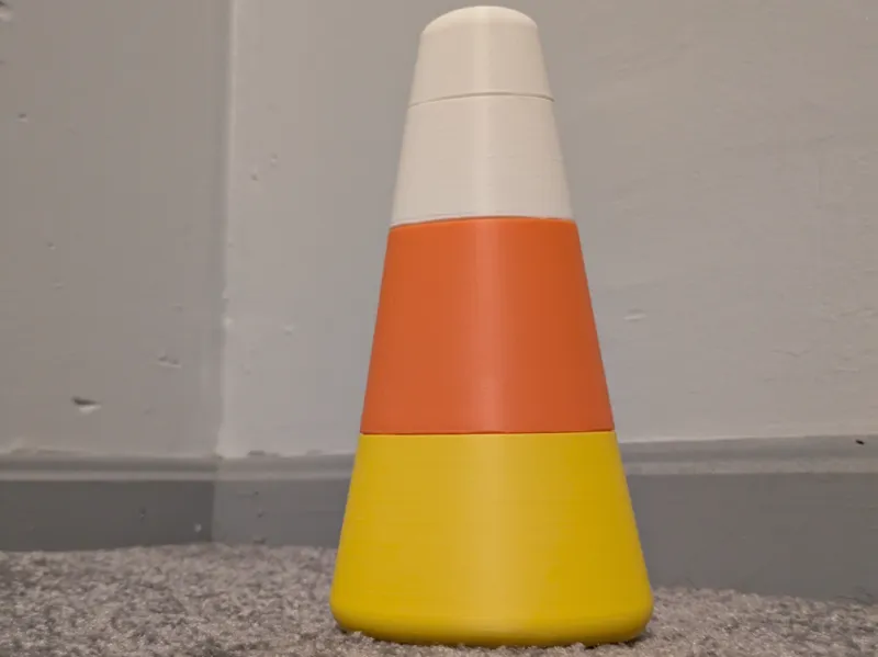 Candy corn candy holder
