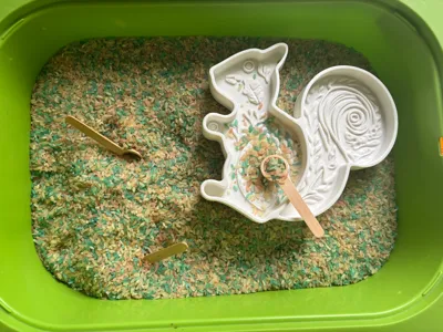 squirrel sensory tray