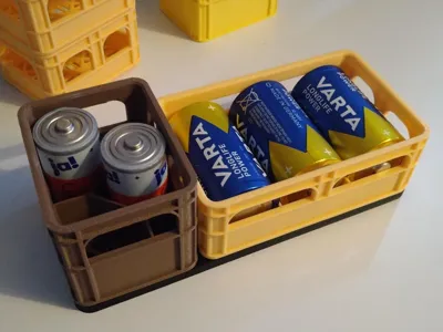Beercrate battery storage for C and D cells