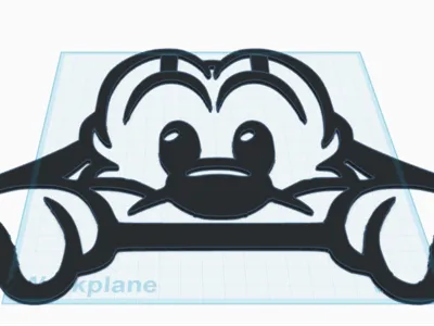 Pluto dog wallart stl