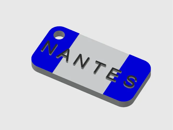 Porte clé plaque d'imatriculation Nantes