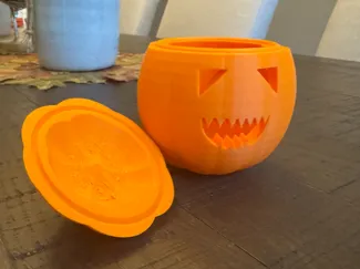 hollow Jack-o-lantern with a removable lid