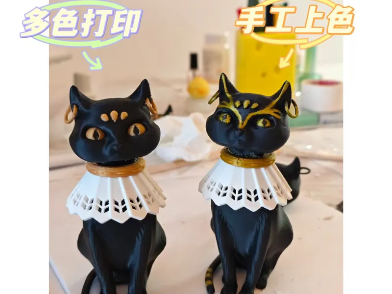 羽毛球之猫【小黑】，灵感来自埃及猫神贝斯特