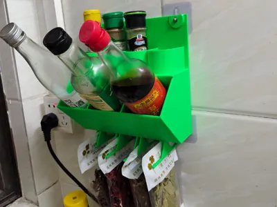 Kitchen Soy Sauce, Condiment Bottle, and Packet Storage Rack