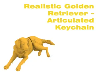 Realistic Golden Retriever – Articulated Keychain