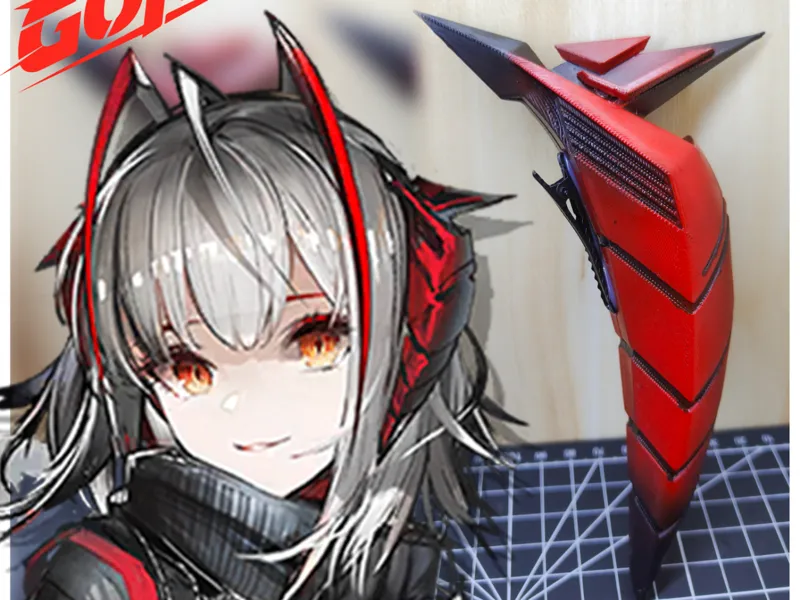 明日方舟_W coser发饰，原画超还原！！现公布打印文件