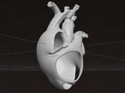 Hollow Heart Refrigerator Magnet