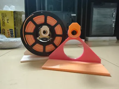 A must-print for new users/printers: [External Spool Holder] to prevent issues such as severe layer lines and layer shifting caused by machine spool wobble and vibration. [Multiple Printer Profiles]