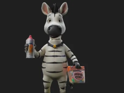 Zebra of the Trick or Treat Troop