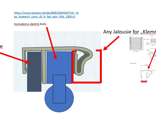 Holder for Homedemo Rollo + Jalousie