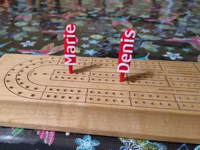 Cribbage peg with your name