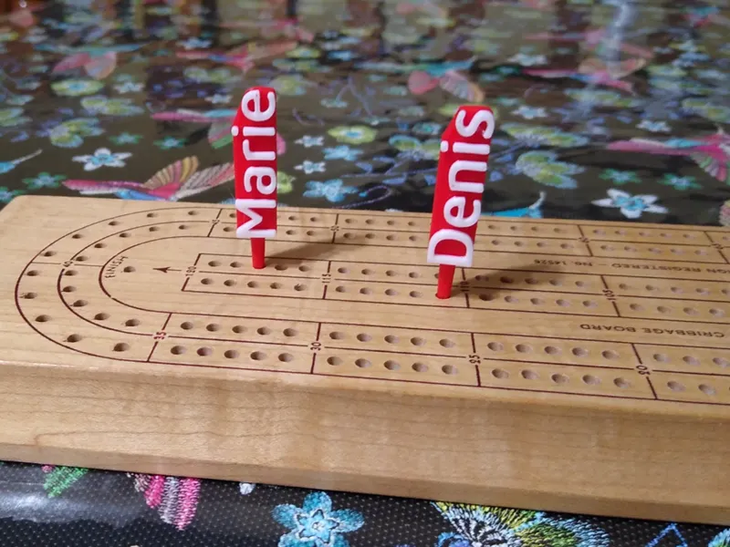Cribbage peg with your name