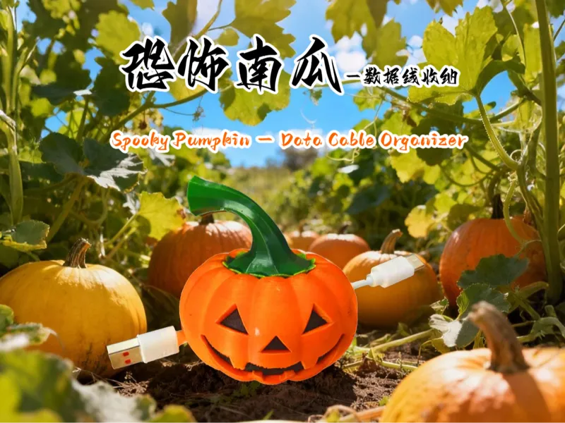 万圣节限定:南瓜数据线收纳