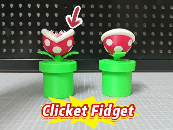 Mario Pipe Piranha Plant Press fidget toy/ornament by 三七21 MakerWorld: Download Free 3D Models - 3D model önizlemesi