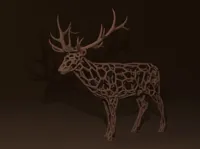 Cerf décoratif façon Voronoi — photo 1