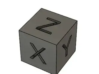 calibration cube with a spin 