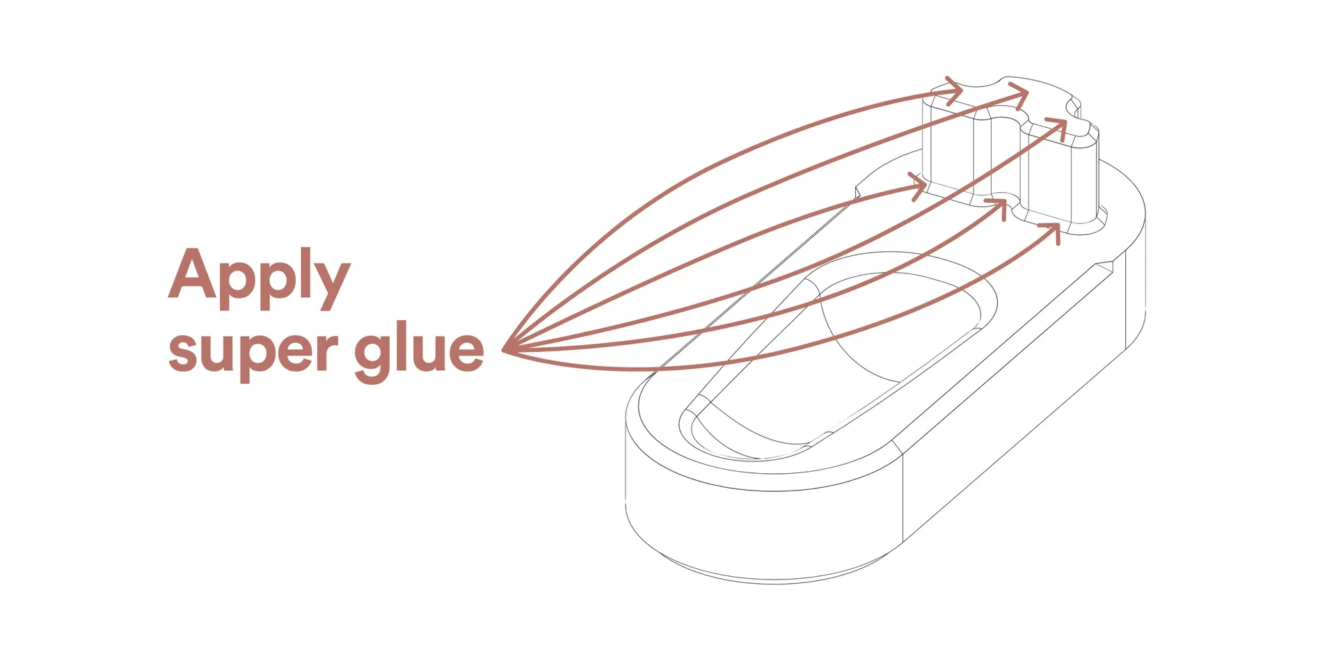 Apply some super glue to the protrusion and the base of the protrusion.