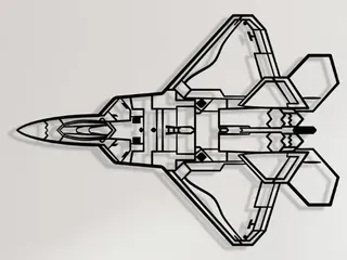 F-22 Raptor top Wall Art