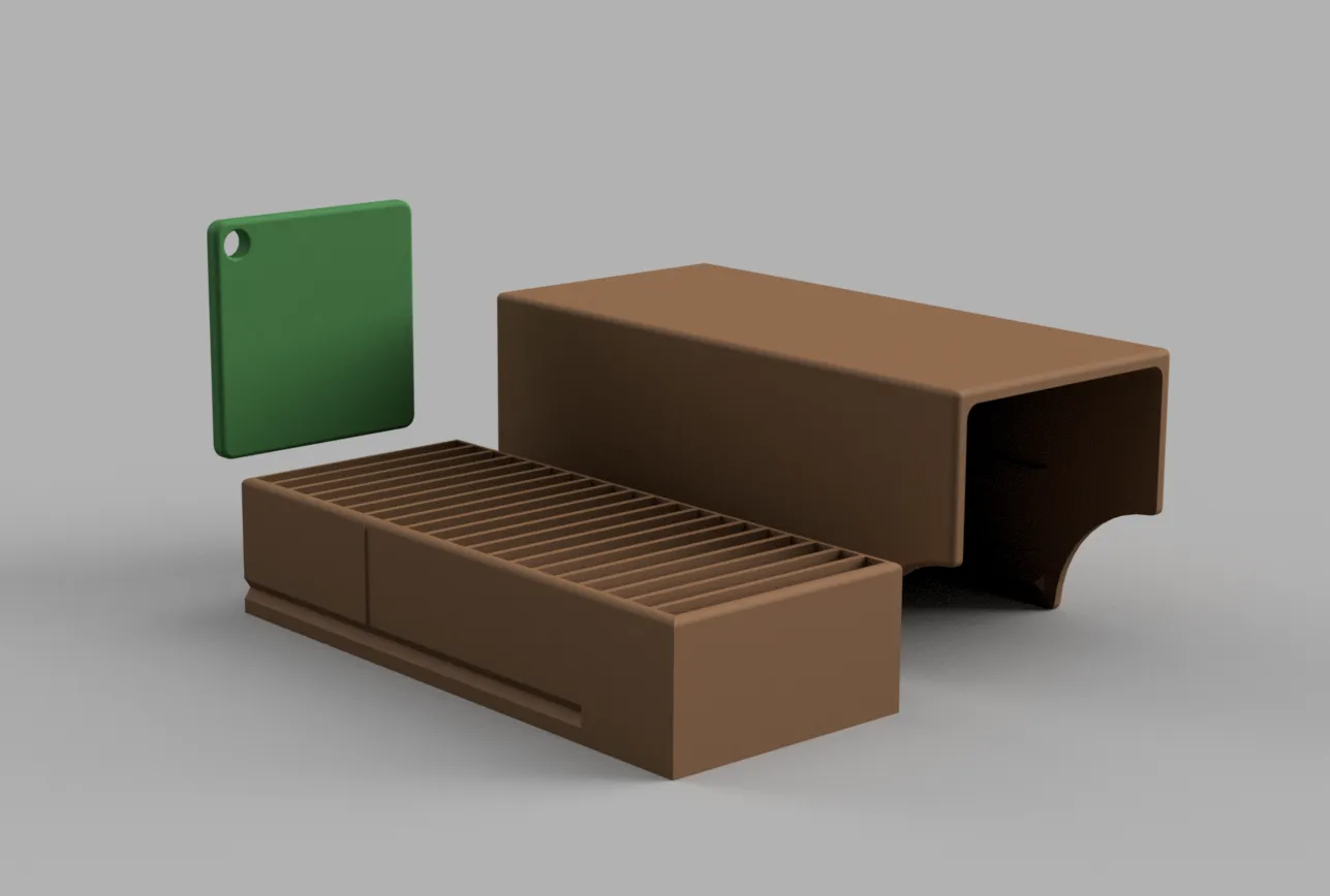 Flat container with side open