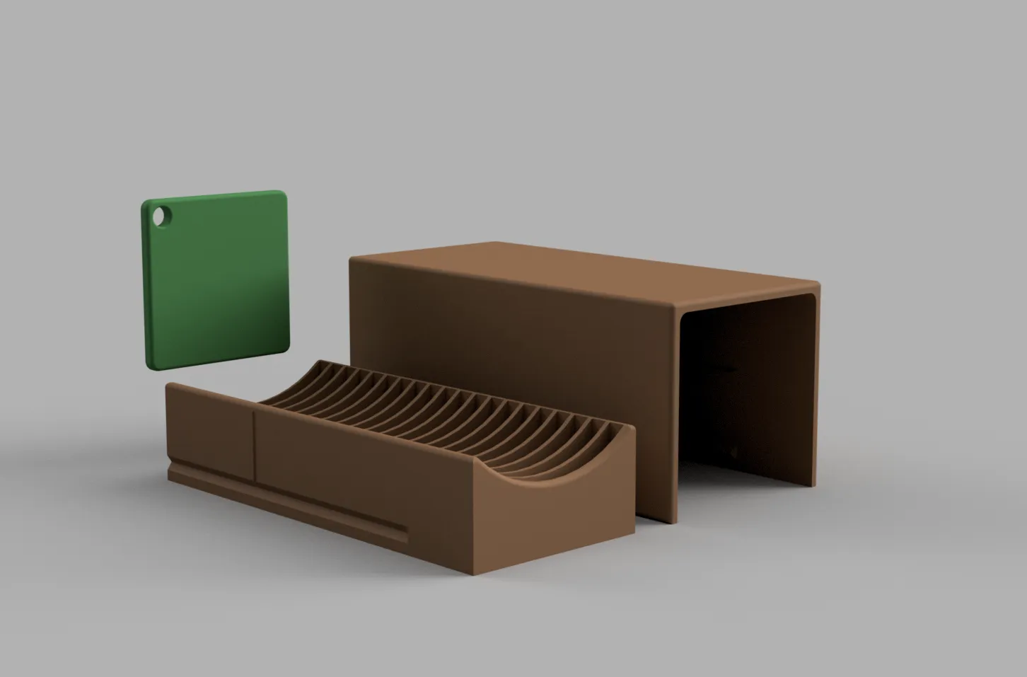 Cut-out container with back open