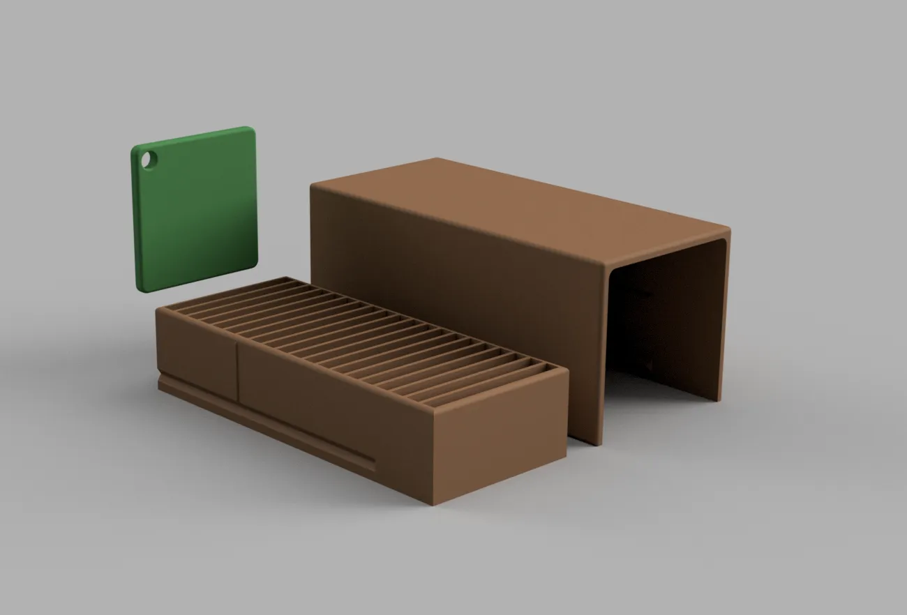 Flat container with back open