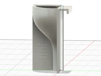 Axolotl Aquarium Corner Feeder Funnel