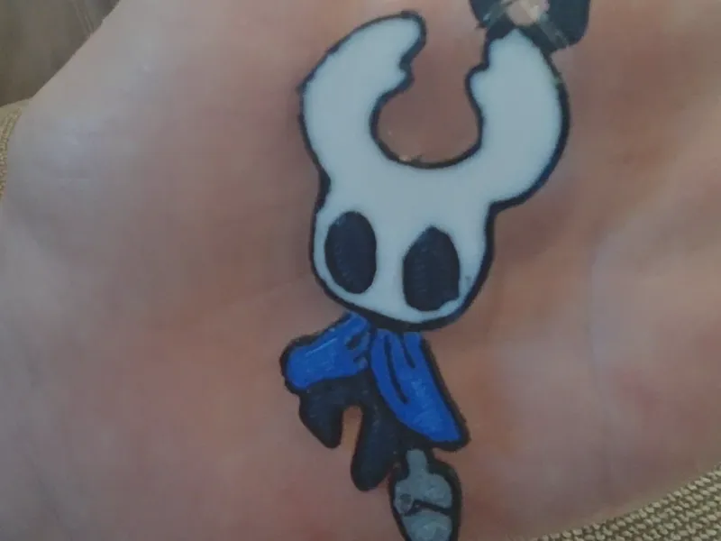 Little Ghost Hollow Knight 2d Keychain
