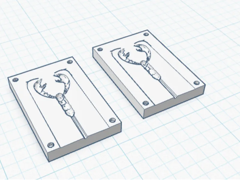 Soft plastic craw dad mold
