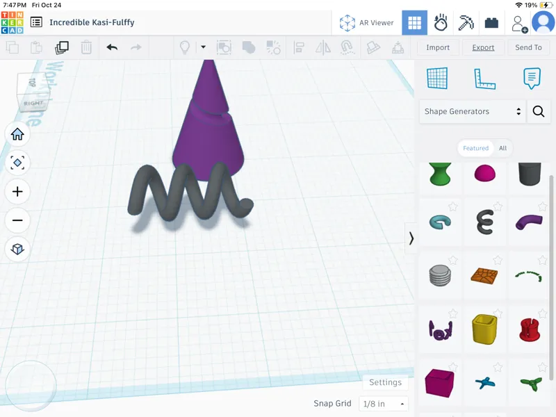Cone spiral Figet toy