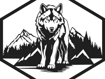 Wall Decal Wolf 