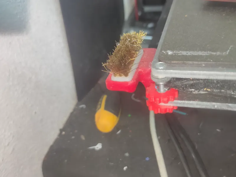 Soporte para cepillo de limpieza hotend.