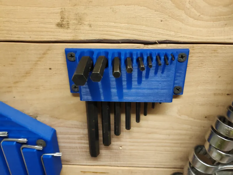 Wall-mounted Allen key holder