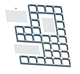 openGrid parametric generator w/ custom cutouts