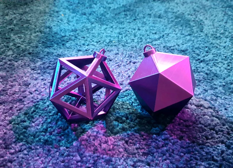 16 Different Low Poly style Christmas Baubles