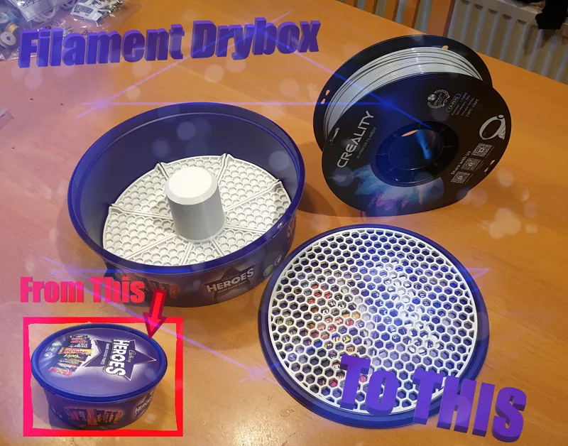 Filament Drybox made from chocolate box