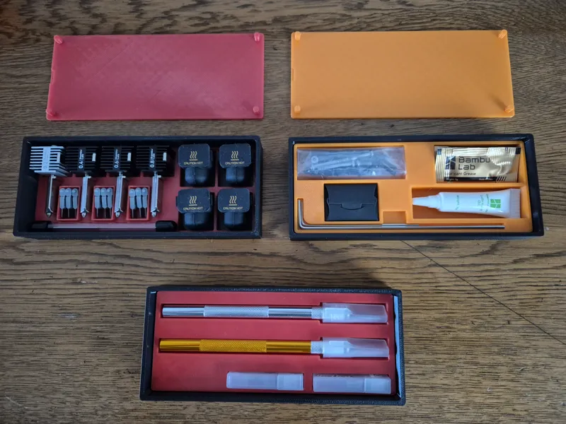 Storage Boxes For Hotends, Tools, And Craft Knifes