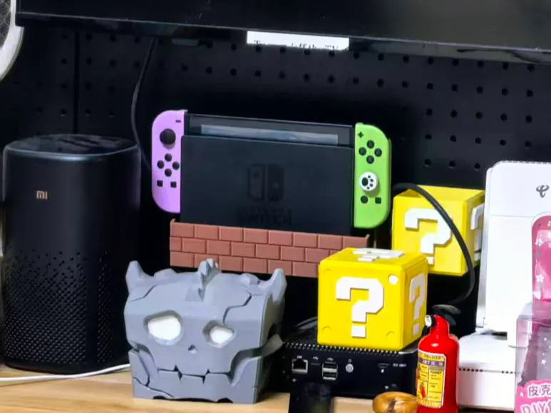 洞洞板专用switch挂座马里奥砖墙版