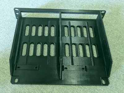 200mm-depth 1U Two 3.5" Drive Rack for 10" Rack
