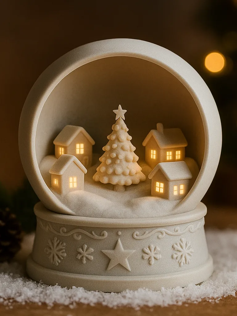 Christmas village with Christmas tree
