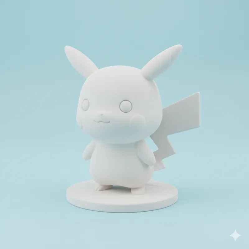 Cute Pikachu – White